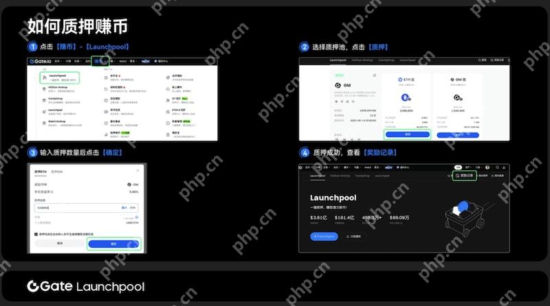 Gate.io Launchpool 参与步骤详解：从质押到领取奖励 - php中文网